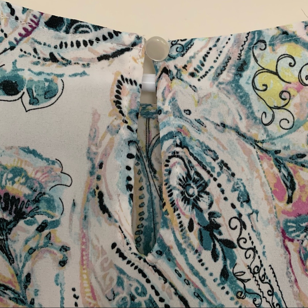 Talbots Paisley Sleeveless Blouse - Picture 7 of 9